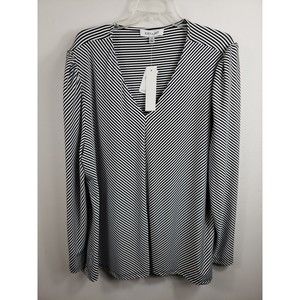 KAY & JAY black and white Long Sleeve Top. Size 2X NEW